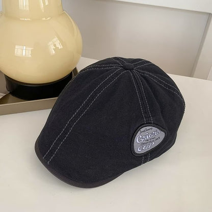 Lettering Applique Flat Cap