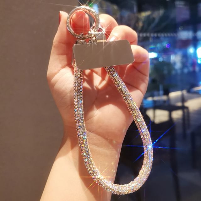 Embellished Wrist Phone Strap with Lanyard Pad