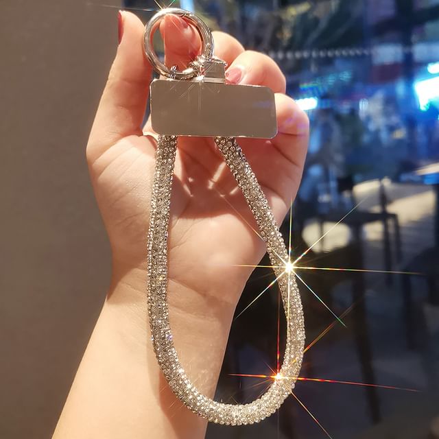 Embellished Wrist Phone Strap with Lanyard Pad