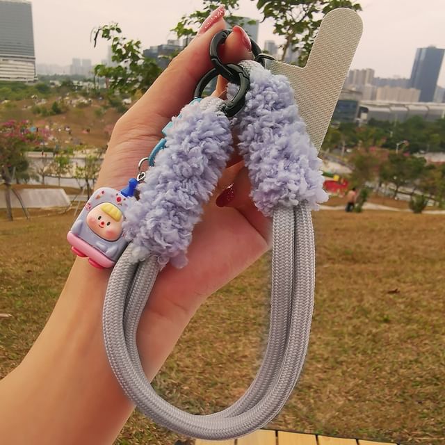 Cartoon Wrist Phone Strap with Lanyard Pad