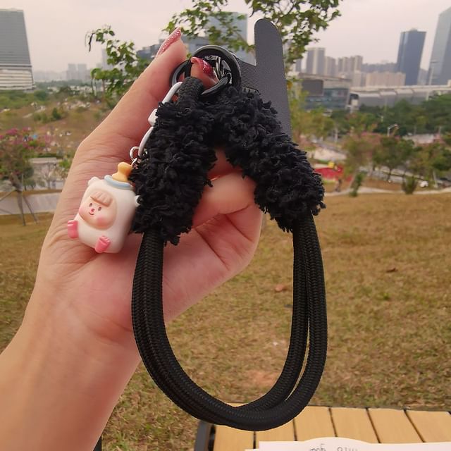 Cartoon Wrist Phone Strap with Lanyard Pad