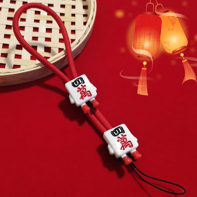 Mahjong Wrist Phone Strap