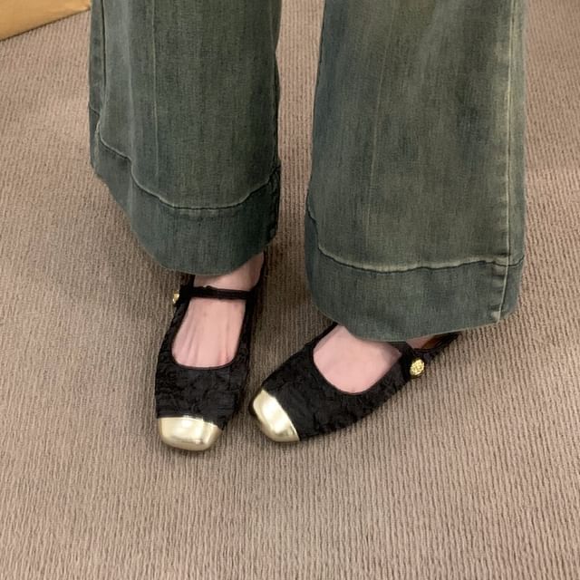 Square Toe Textile Mules