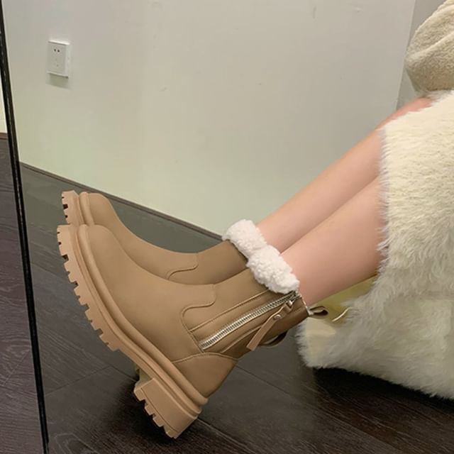 Fleece-Lined Boots Short