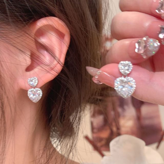 Rhinestone Drop Earring / Stud Earring