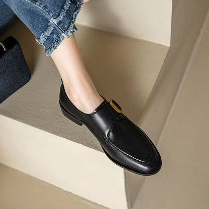 Faux Leather Monk Strap Shoes