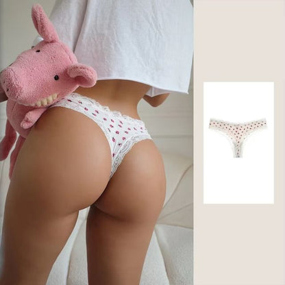 Set: Thongs Print Lace