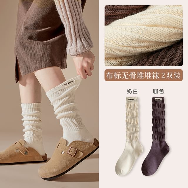 Plain Mid Calf Socks / Leg Warmers / Set