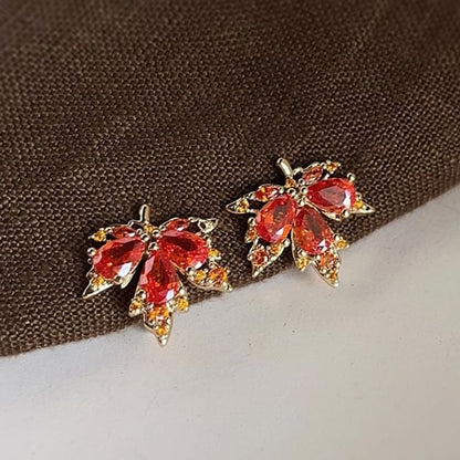 Alloy Ear Rhinestone Cuff Leaf