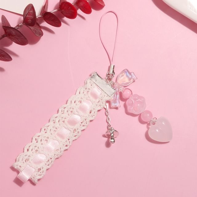 Heart Lace Acrylic Phone Charm (Various Designs)