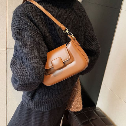 Faux Leather Shoulder Bag