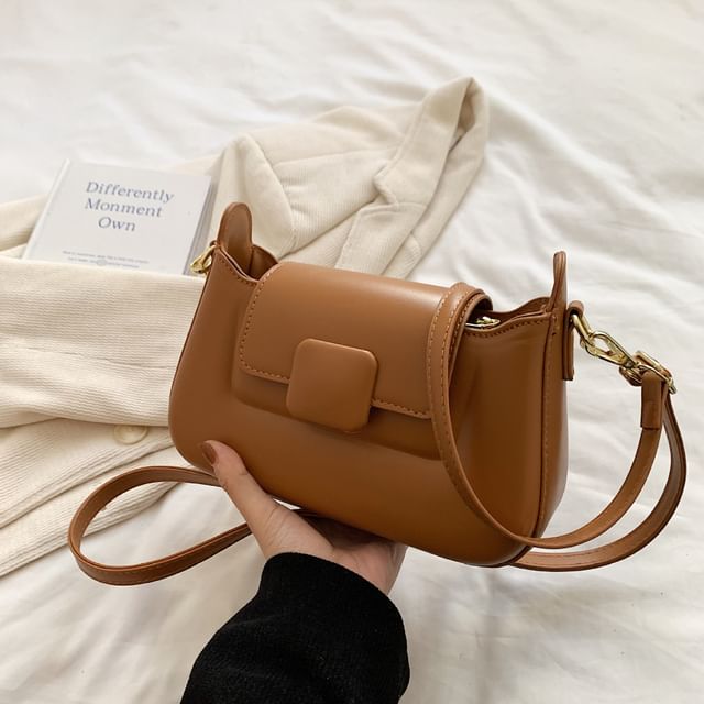 Faux Leather Shoulder Bag