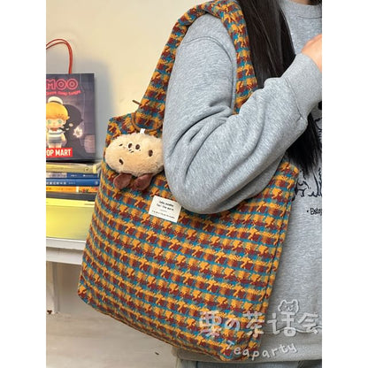 Patterned Tote Bag / Bag Charm / Set