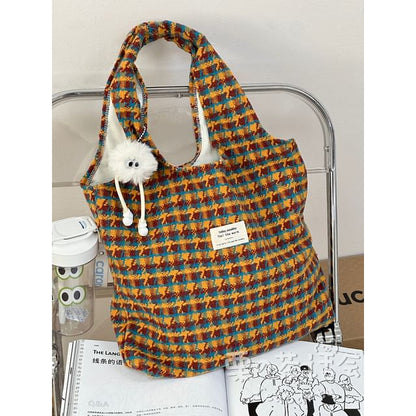 Patterned Tote Bag / Bag Charm / Set