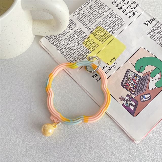 Wavy Hoop Phone Strap with Lanyard Pad