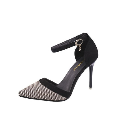 Pointy Stiletto Heel Ankle Strap Sandals