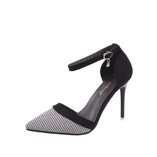 Pointy Stiletto Heel Ankle Strap Sandals