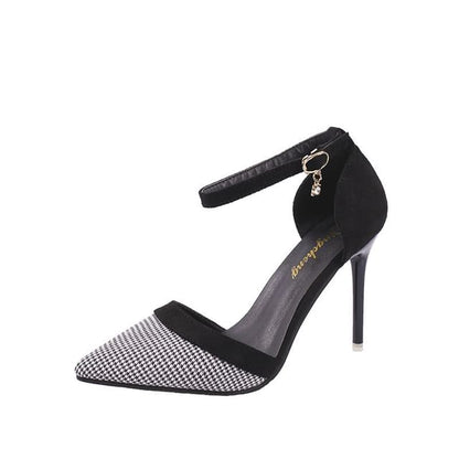 Pointy Stiletto Heel Ankle Strap Sandals