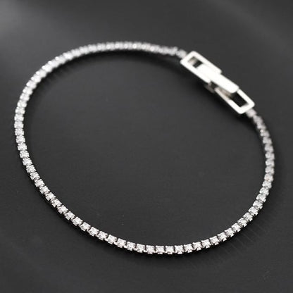 Sterling Silver Rhinestone Bracelet