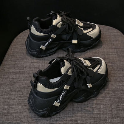 Sneakers Panel Lace-Up Platform Mesh