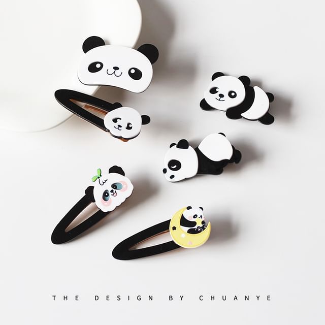 Set of 2: Panda Hair Clip