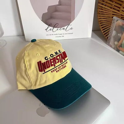 Baseball Color Embroidered Cap Panel Lettering