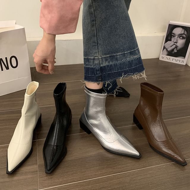 Chunky Heel Short Boots