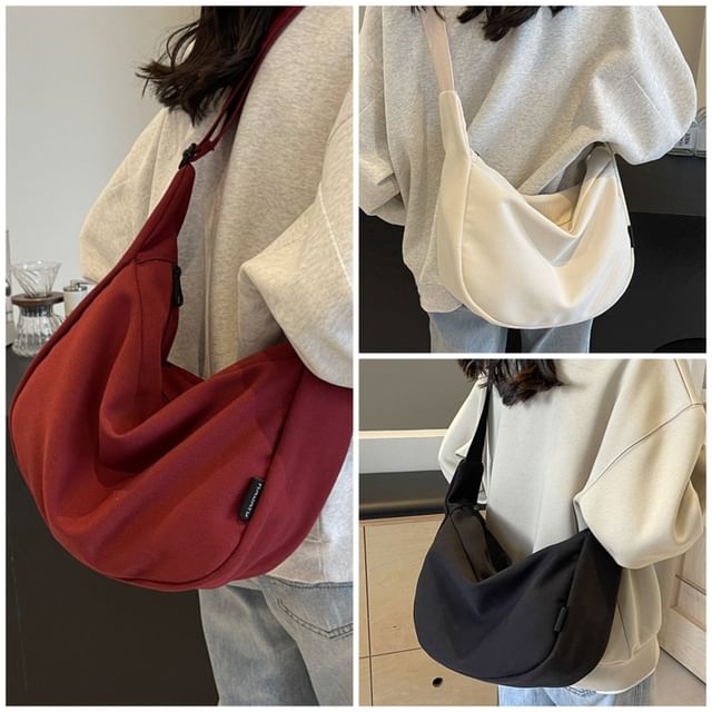 Plain Canvas Crossbody Bag