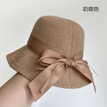 Ribbon Cotton Linen Hat Bucket