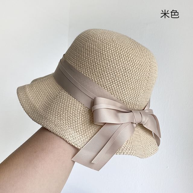 Ribbon Cotton Linen Hat Bucket