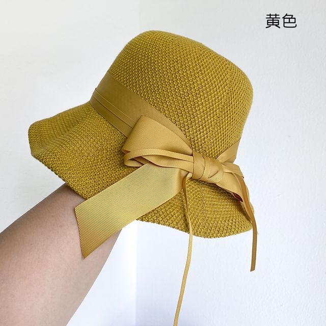 Ribbon Cotton Linen Hat Bucket