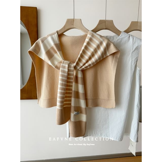 Striped Knit Shawl
