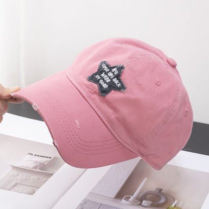 Baseball Distressed Star Cap Applique