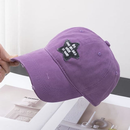 Baseball Distressed Star Cap Applique