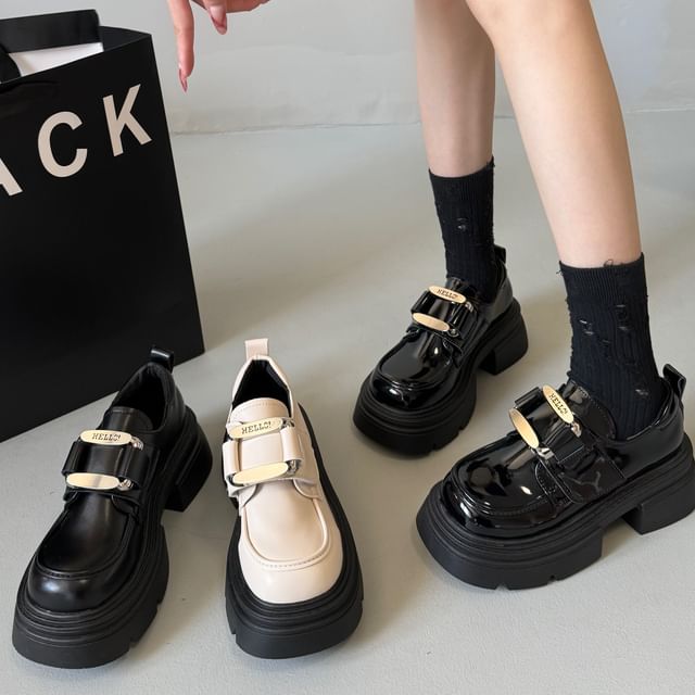 Platform Buckled Loafers