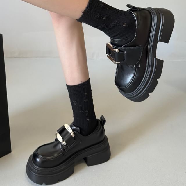 Platform Buckled Loafers