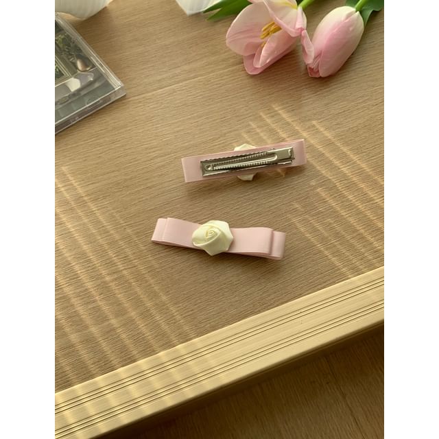 Flower Bow Hair Clip