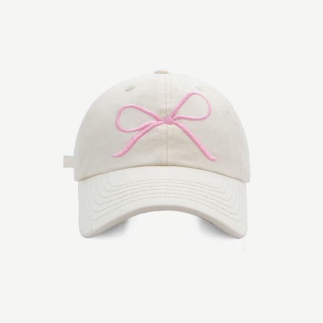 Bow Baseball Embroidered Cap