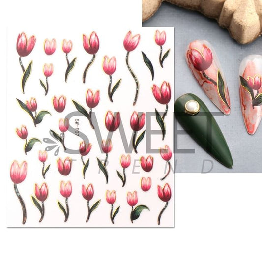 Flower Nail Art Sticker