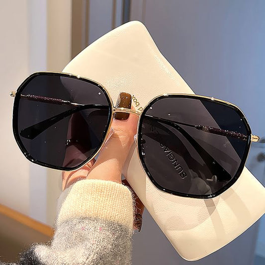 Oversized Geometric Frame Sunglasses