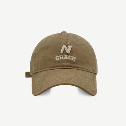 Letter Embroidered Cap