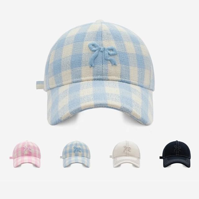 Bow Embroidered Baseball Cap