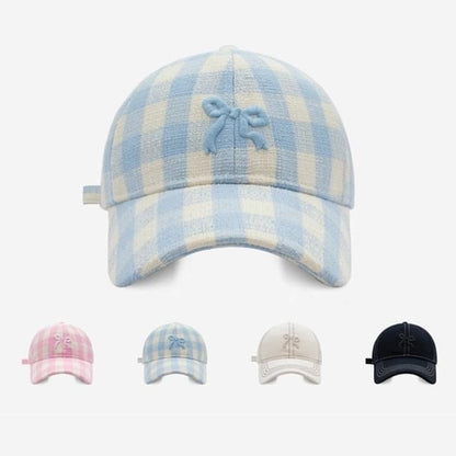 Bow Embroidered Baseball Cap