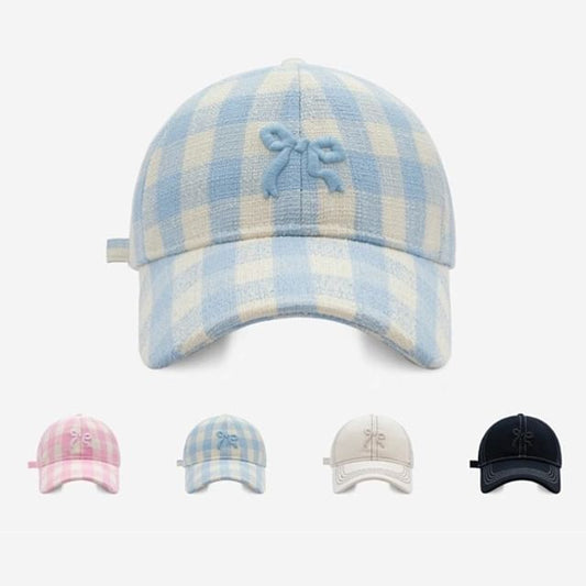Bow Embroidered Baseball Cap