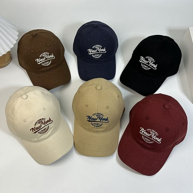 Letter Cap Baseball Embroidered