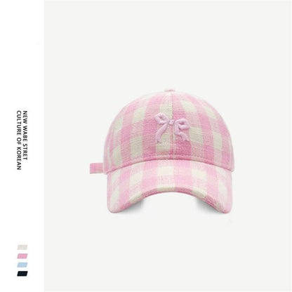 Bow Embroidered Baseball Cap