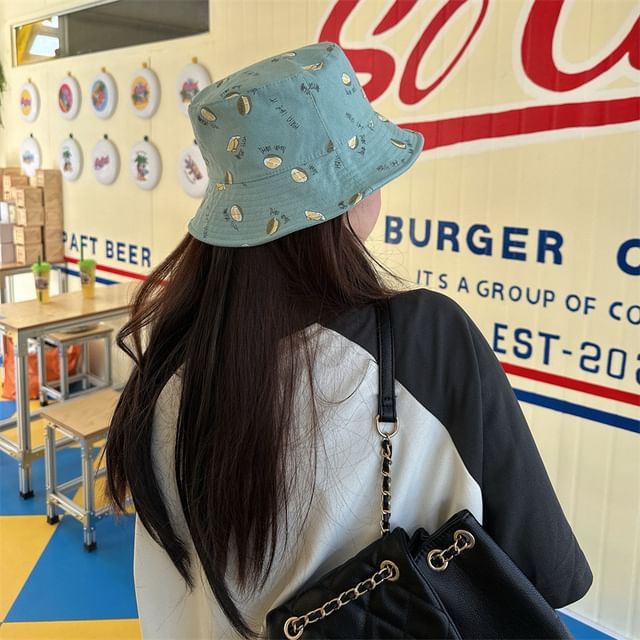 Hat Durian Print Bucket
