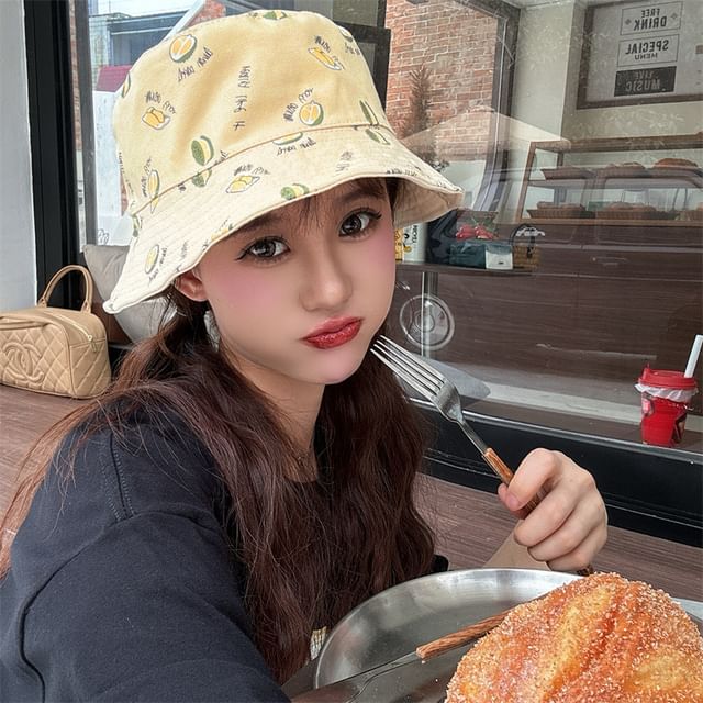 Hat Durian Print Bucket