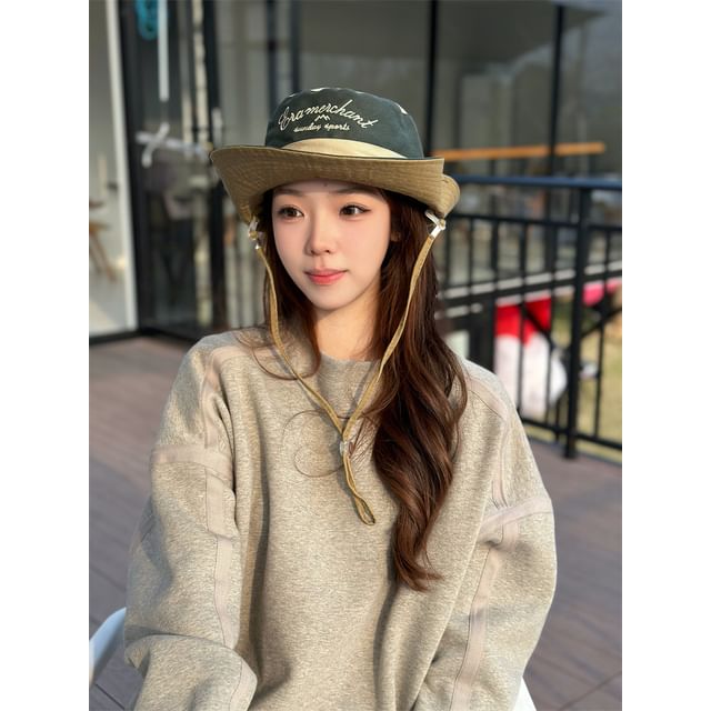 Letter Hat Embroidered Boonie