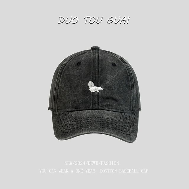 Embroidered Cap Baseball Squirrel